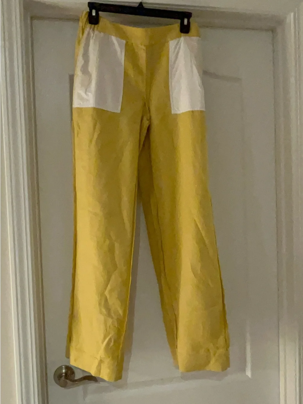 BANANA REPUBLIC WIDE-LEG HIGH-RISE LINEN-BLEND PANT XS